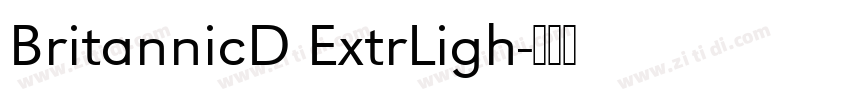 BritannicD ExtrLigh字体转换